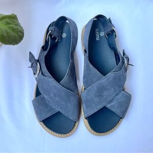 Susina | Suede Cross-Strap Sandals